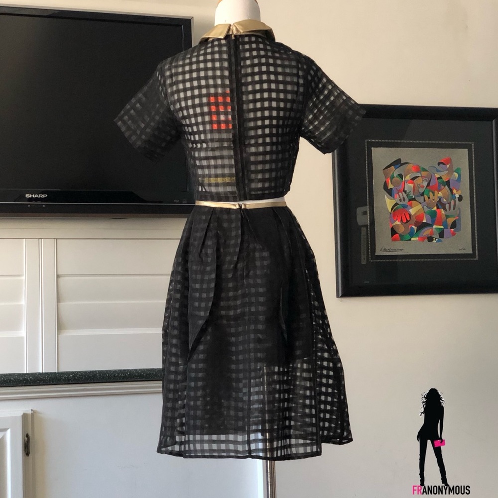 Black Gold Lined Top and Skirt - Picture 6 of 6
